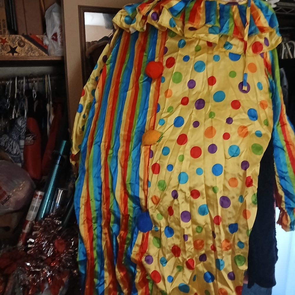 Colorful Clown Kids Costume Or Adults.